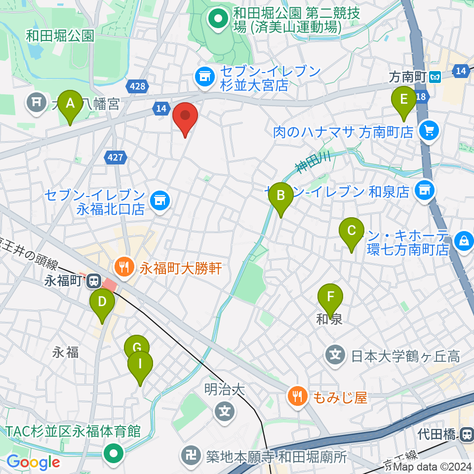 ソノリウム周辺のホテル一覧地図