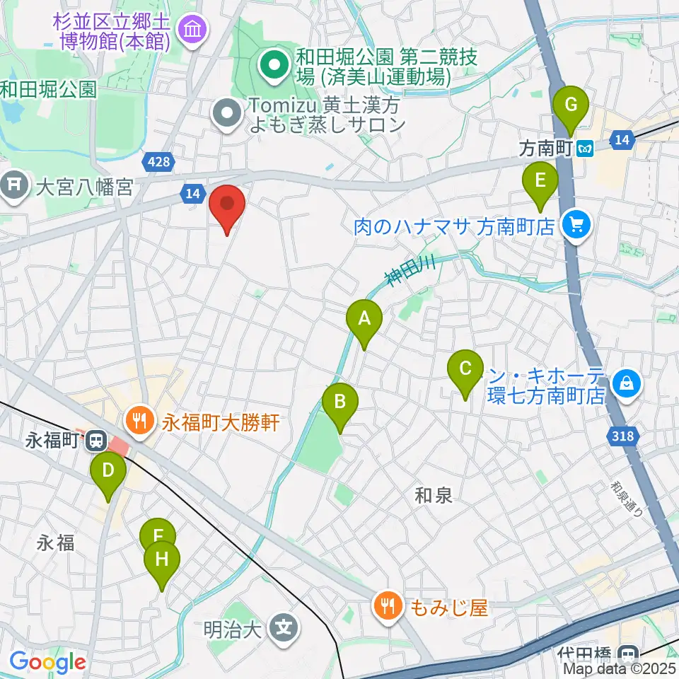 ソノリウム周辺のホテル一覧地図