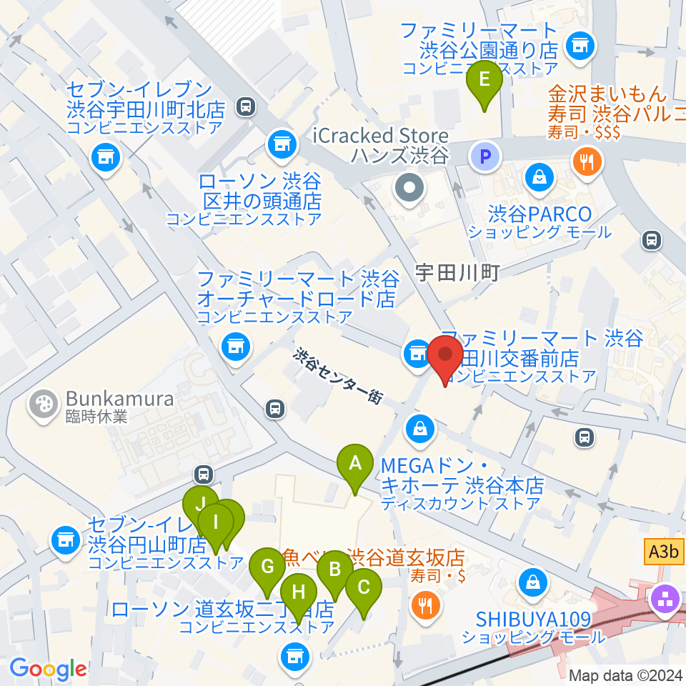 ディスクユニオン渋谷ジャズ/レアグルーヴ館周辺のホテル一覧地図