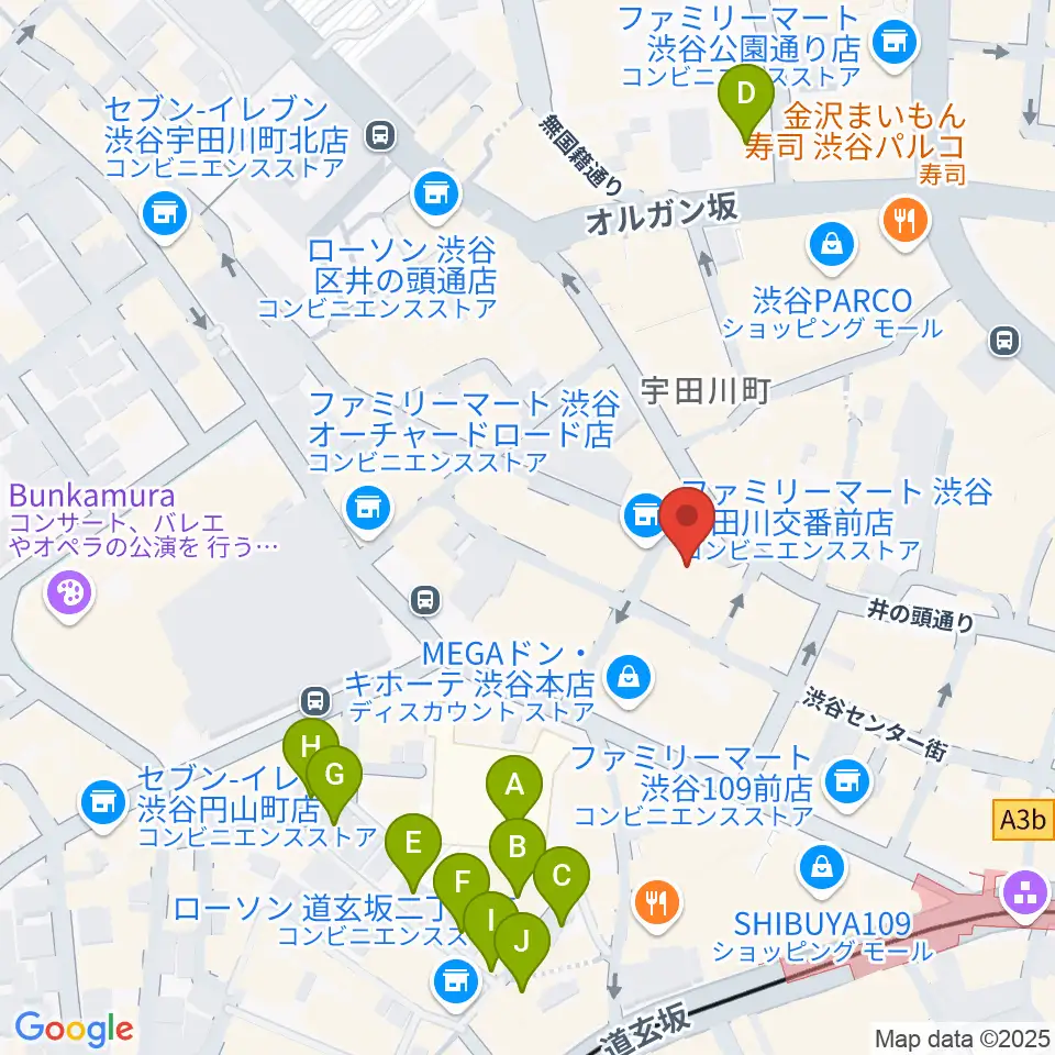 ディスクユニオン渋谷ジャズ/レアグルーヴ館周辺のホテル一覧地図