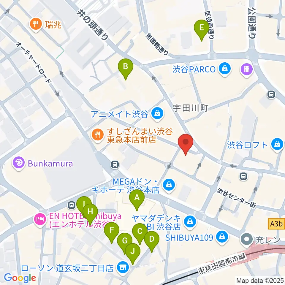 ディスクユニオン渋谷ジャズ/レアグルーヴ館周辺のホテル一覧地図