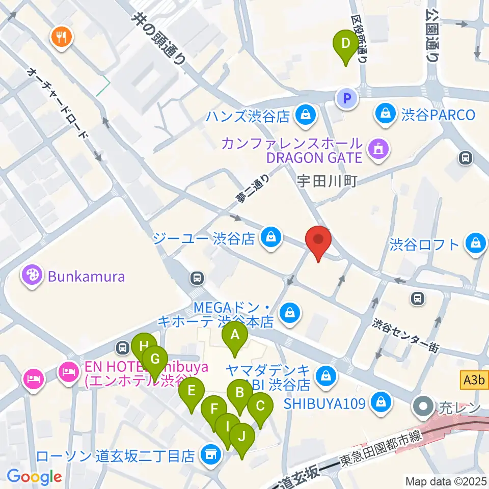 ディスクユニオン渋谷ジャズ/レアグルーヴ館周辺のホテル一覧地図