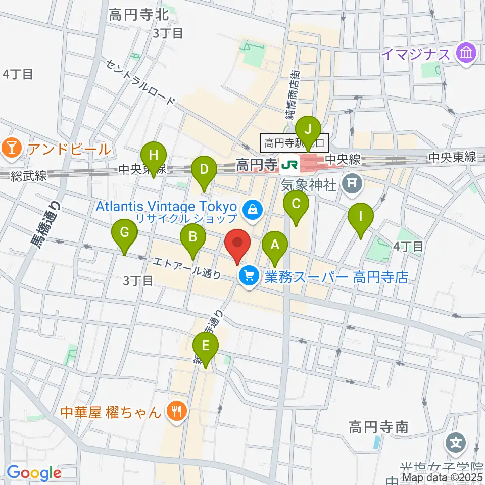 UNIVERSOUNDS周辺のホテル一覧地図