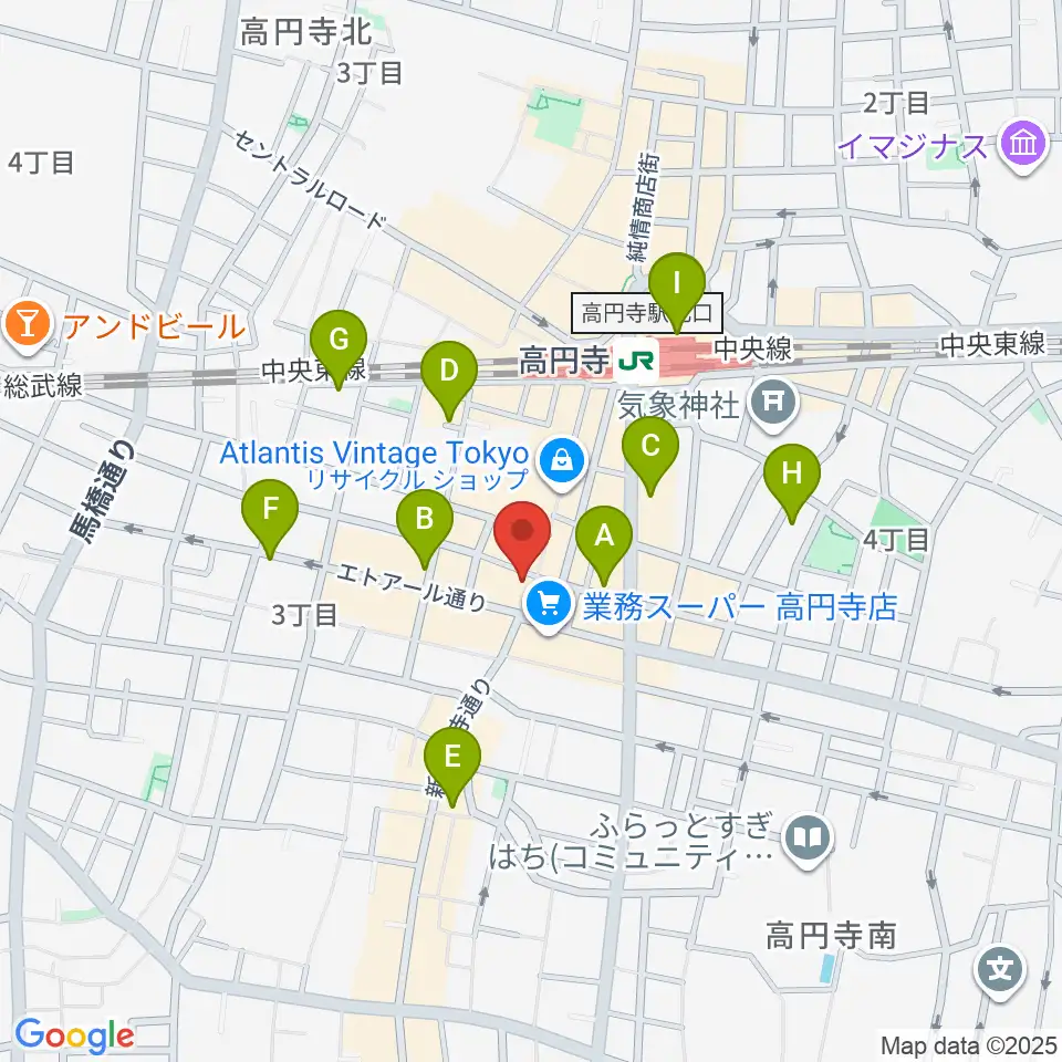 UNIVERSOUNDS周辺のホテル一覧地図