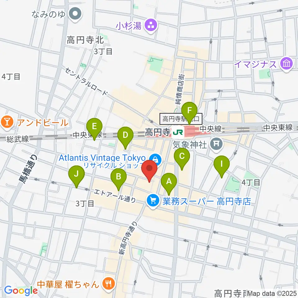 ビー・インレコーズ周辺のホテル一覧地図