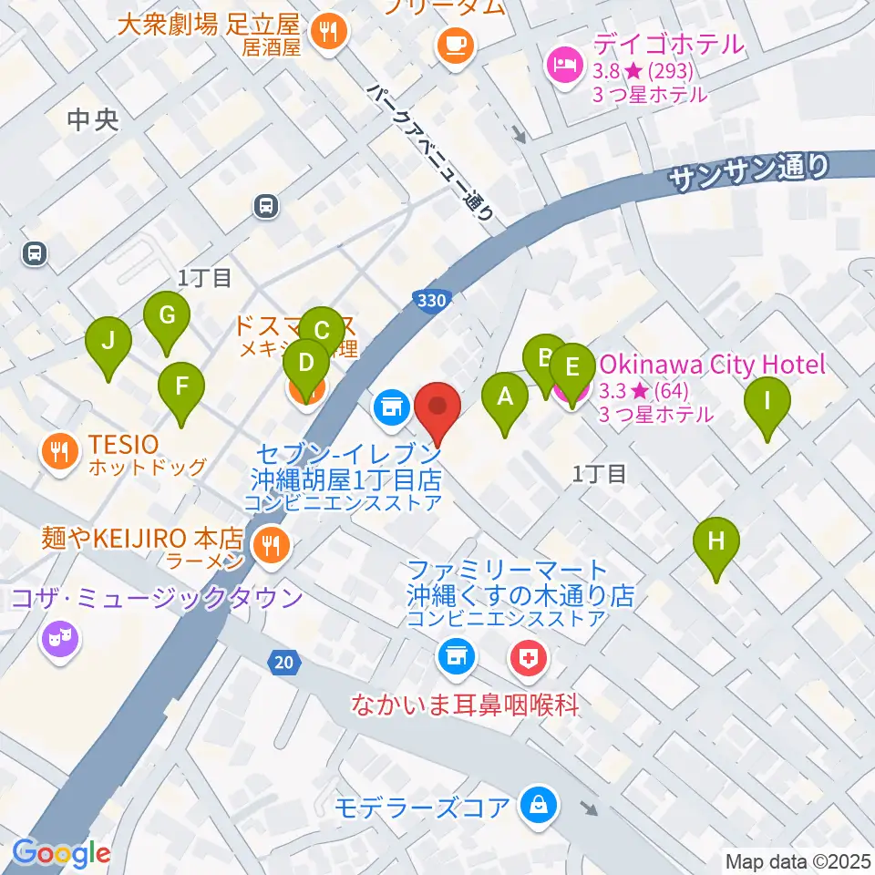 ZIGZAG周辺のホテル一覧地図