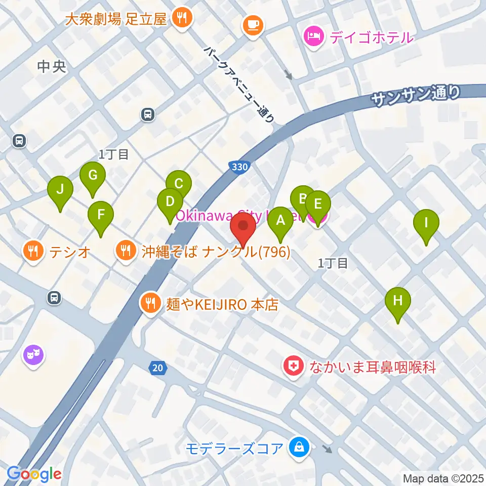 ZIGZAG周辺のホテル一覧地図