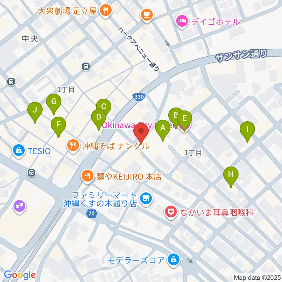 ZIGZAG周辺のホテル一覧地図