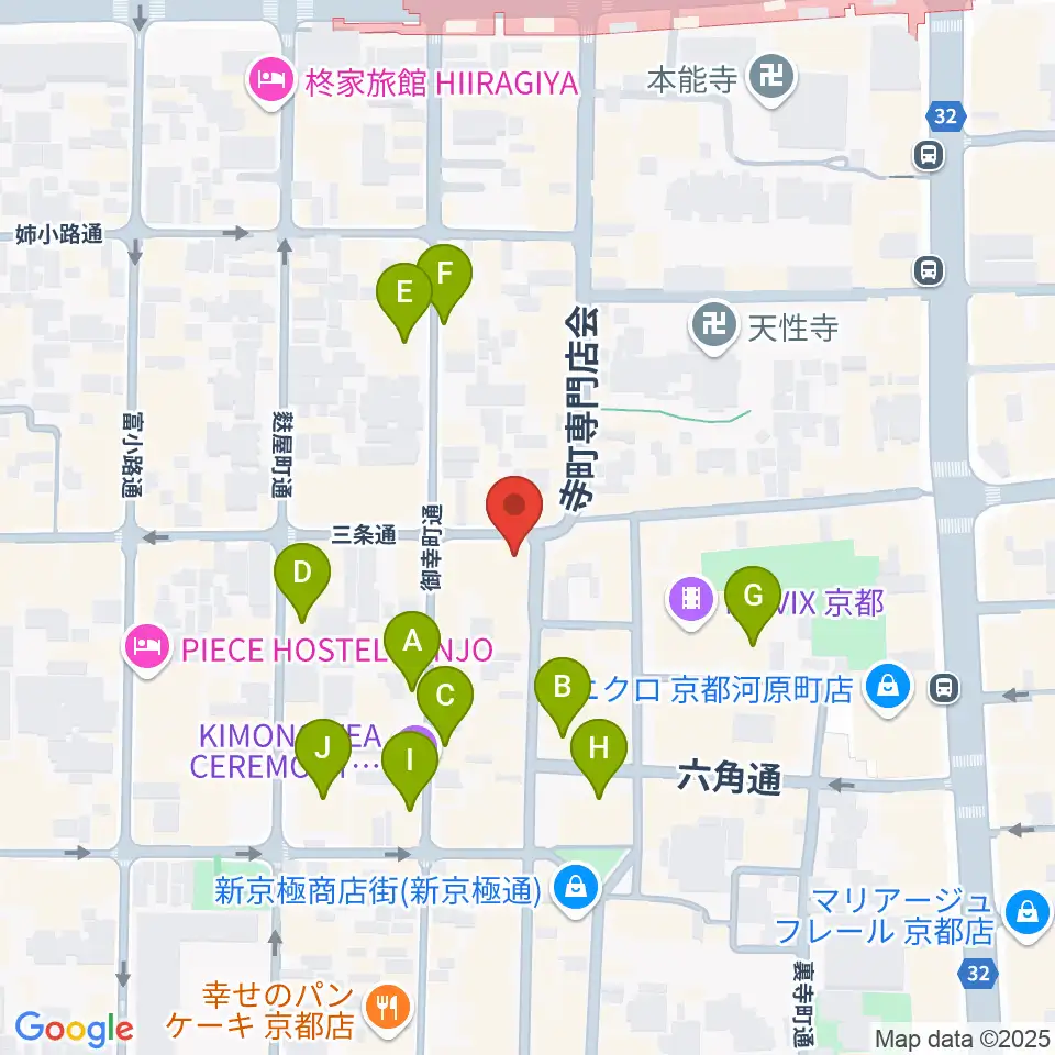 京都HAPPY JACK周辺のホテル一覧地図