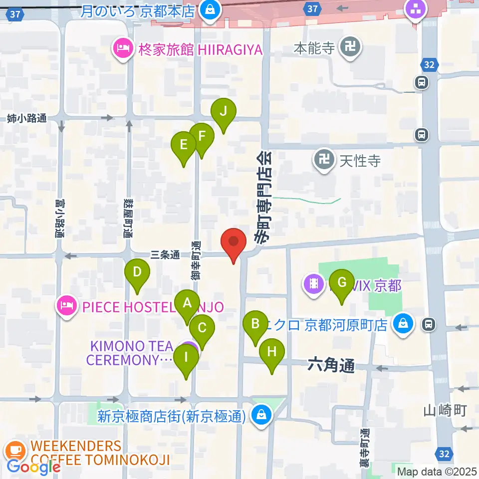 京都HAPPY JACK周辺のホテル一覧地図
