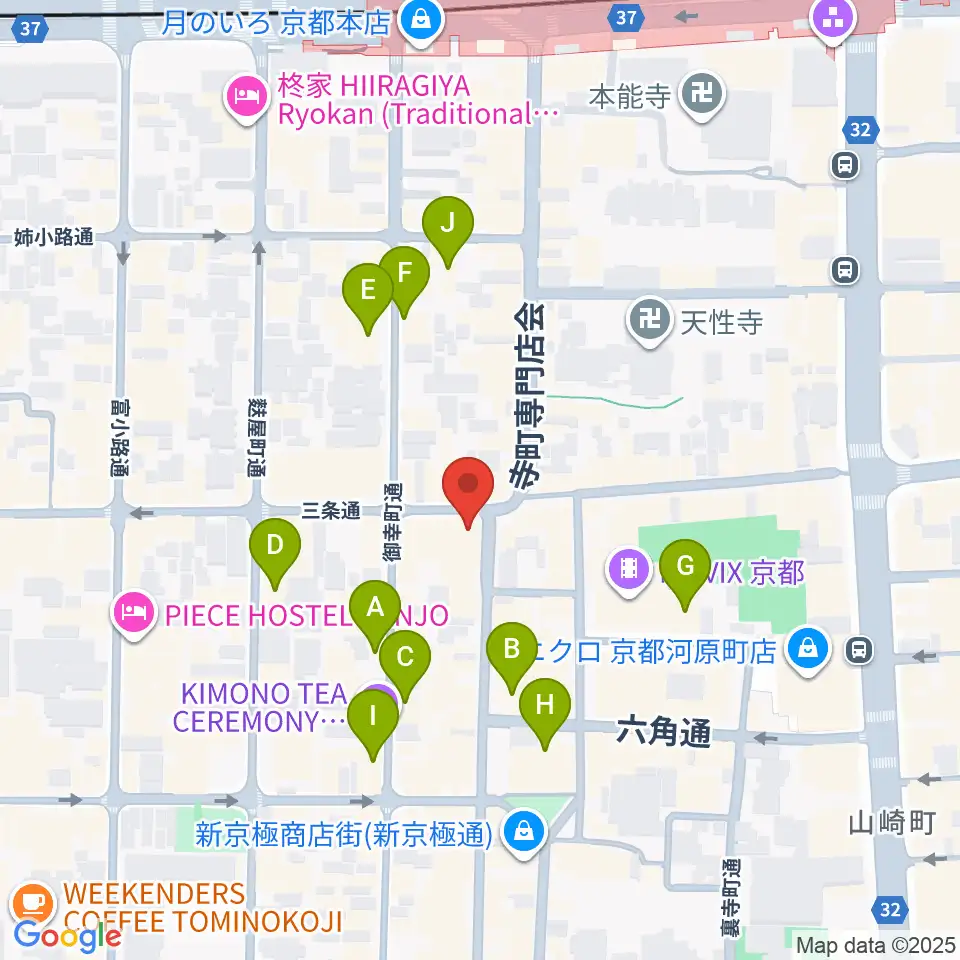 京都HAPPY JACK周辺のホテル一覧地図