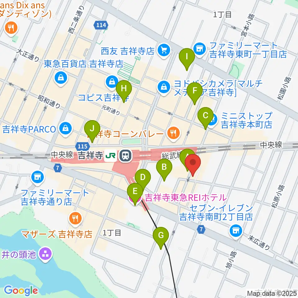 サウンドスタジオキッカ周辺のホテル一覧地図