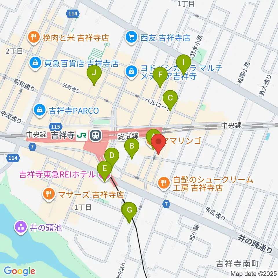 サウンドスタジオキッカ周辺のホテル一覧地図