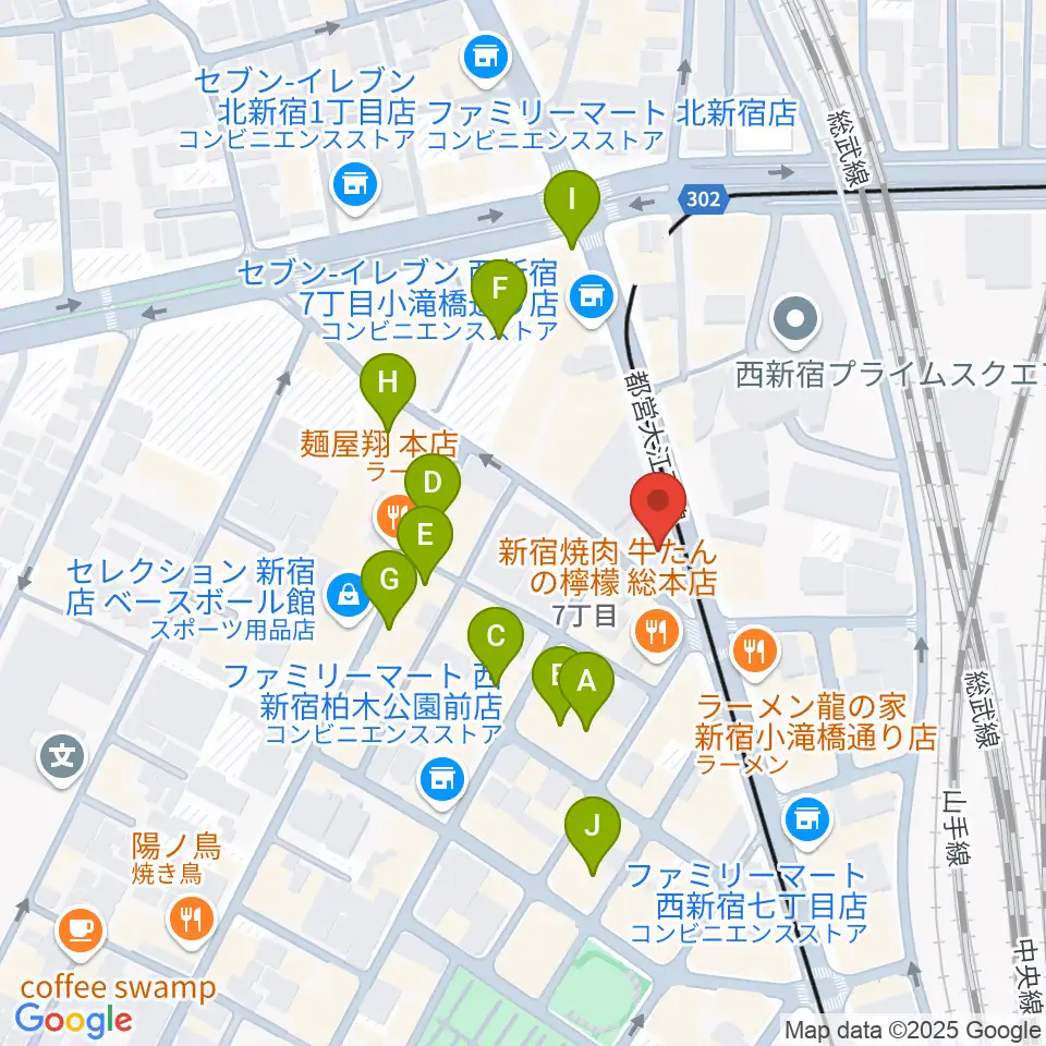 ナットレコード周辺のホテル一覧地図