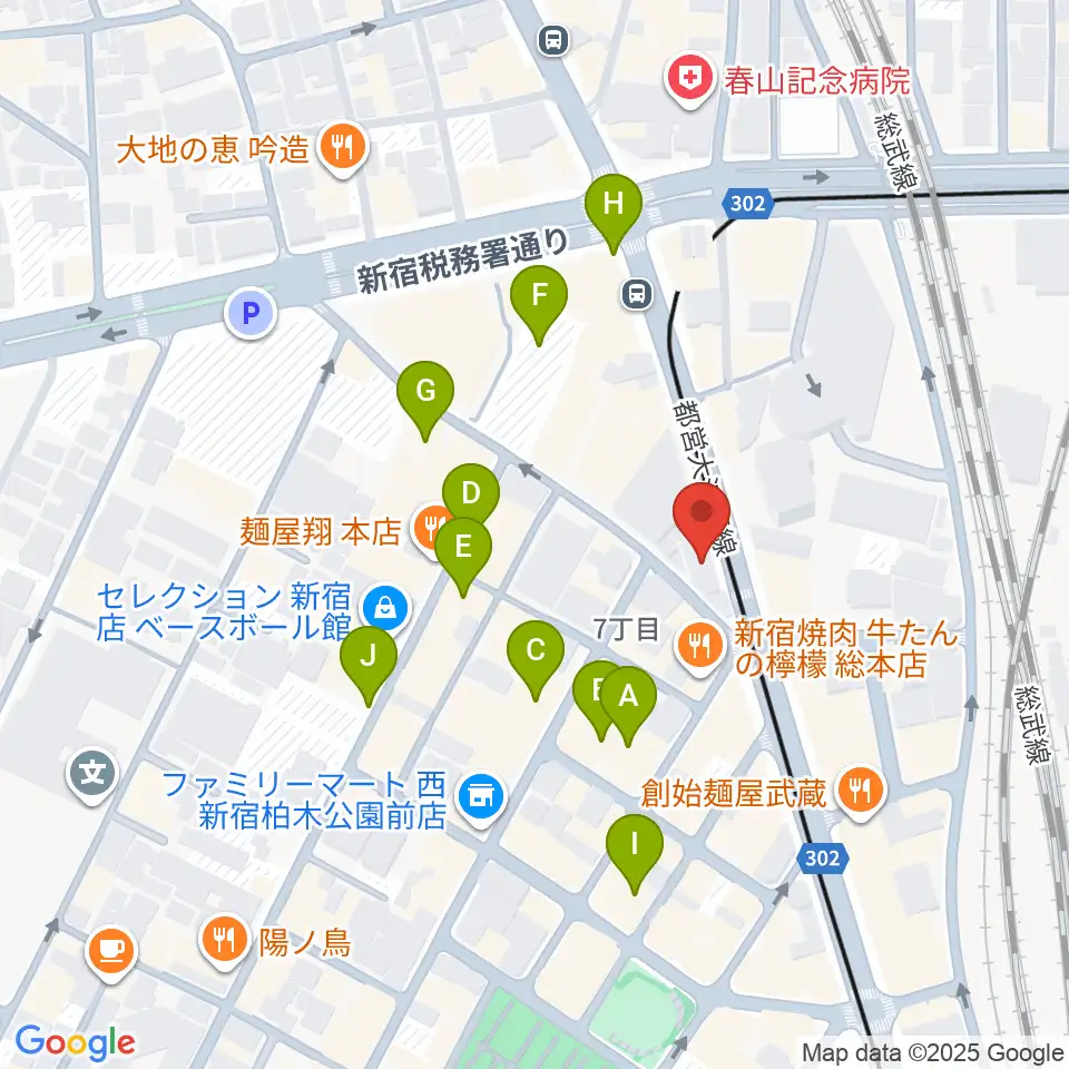 ナットレコード周辺のホテル一覧地図