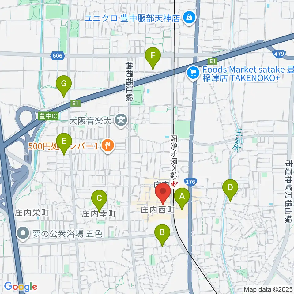 三木楽器 庄内センター周辺のホテル一覧地図