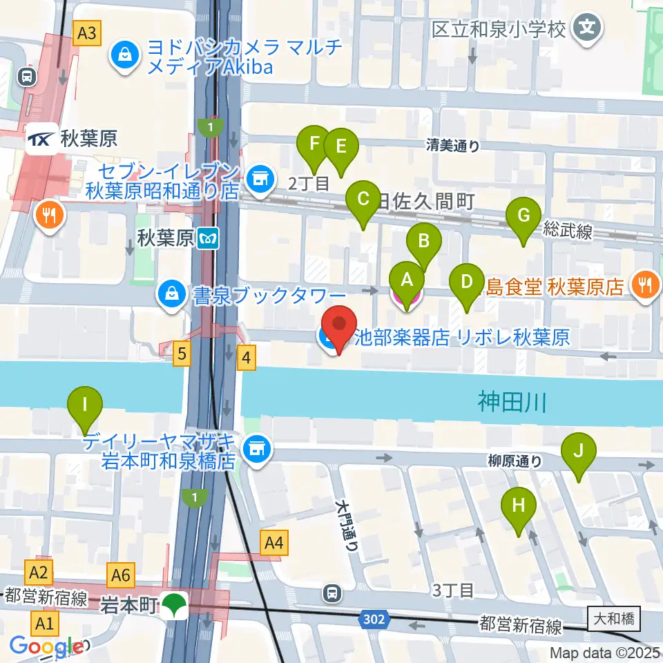 CLUB GOODMAN周辺のホテル一覧地図