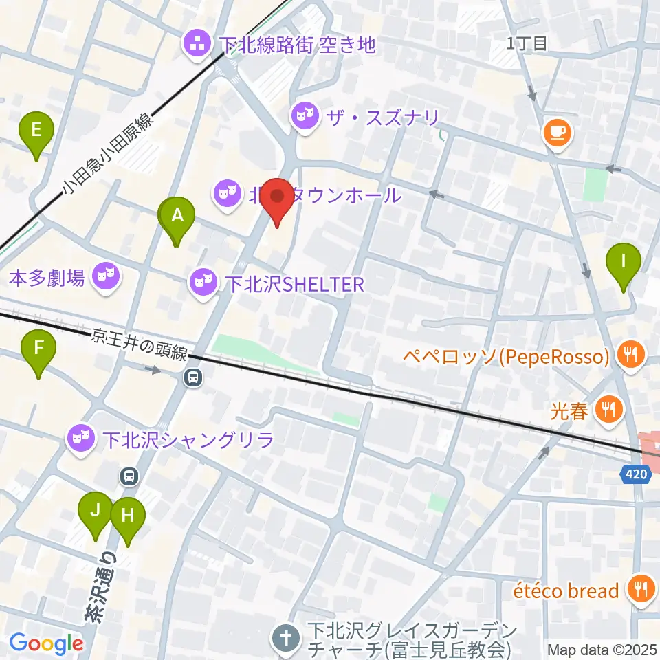 ディスクユニオン下北沢店周辺のホテル一覧地図