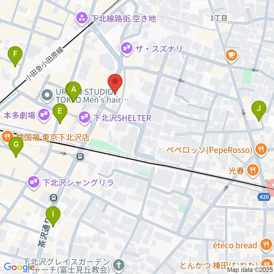 ディスクユニオン下北沢店周辺のホテル一覧地図