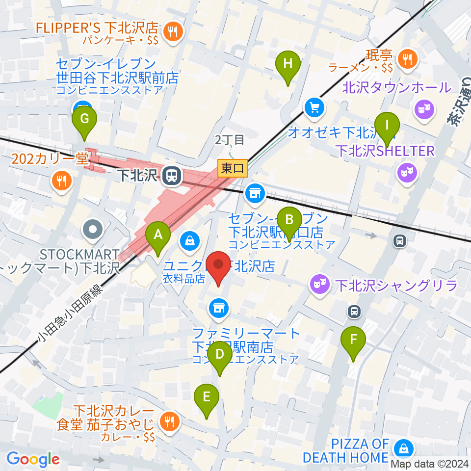 下北沢バラックブロックカフェ周辺のホテル一覧地図