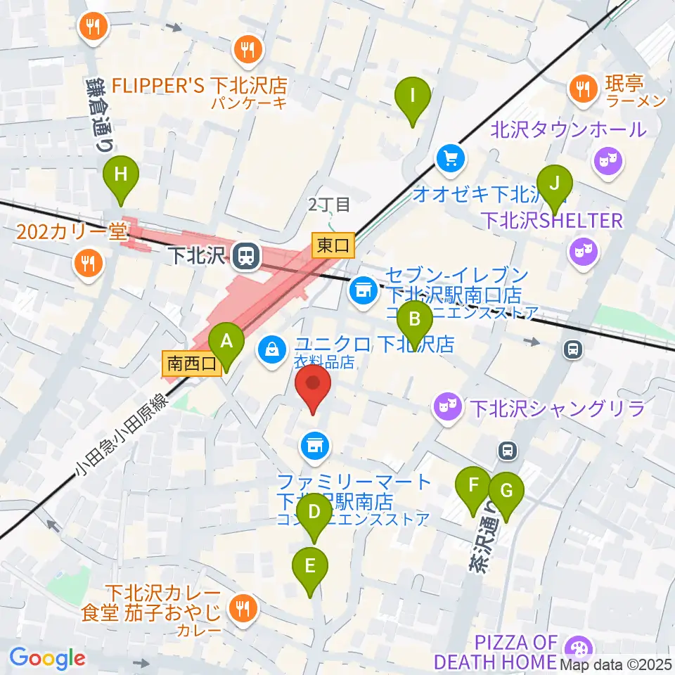下北沢バラックブロックカフェ周辺のホテル一覧地図