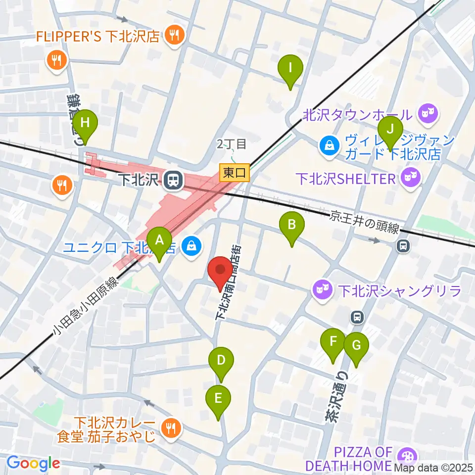 下北沢バラックブロックカフェ周辺のホテル一覧地図