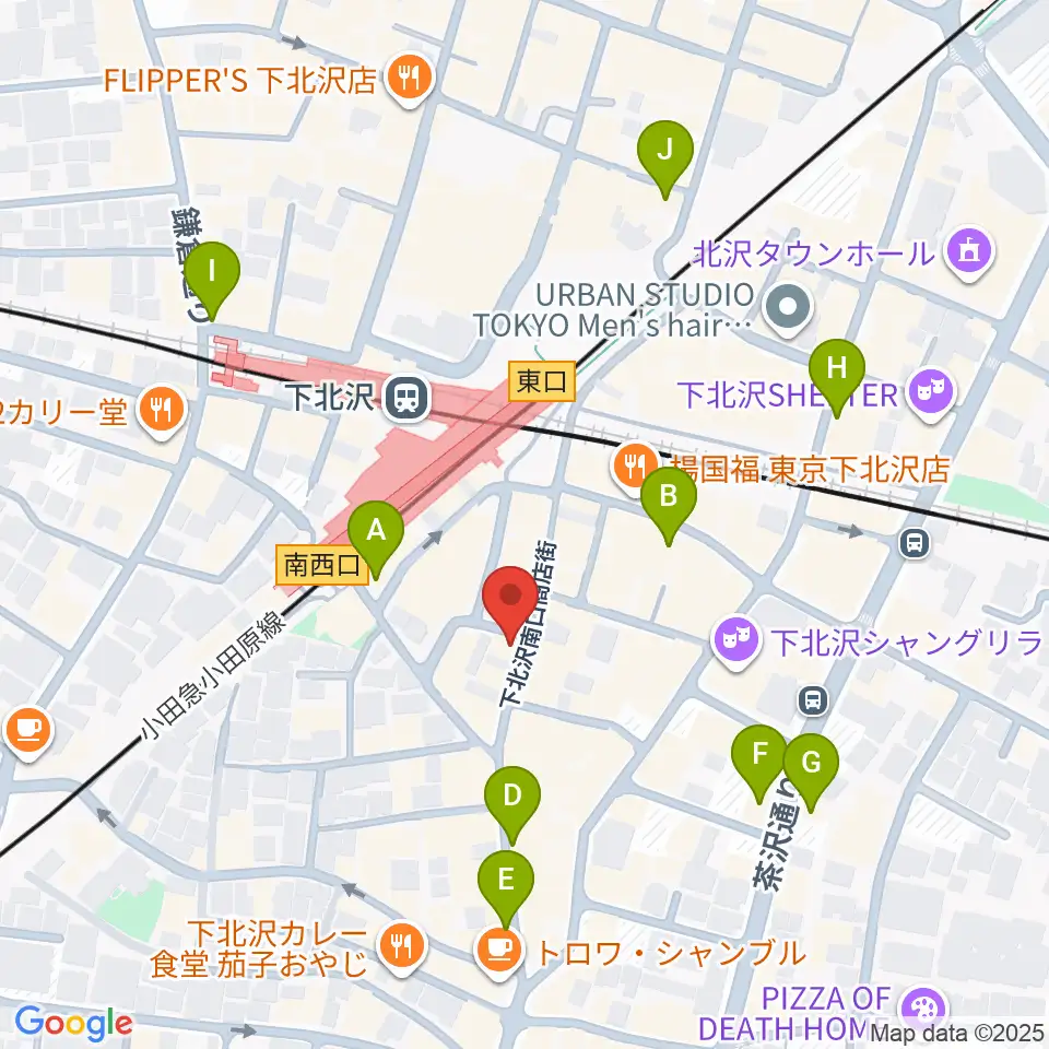 下北沢バラックブロックカフェ周辺のホテル一覧地図
