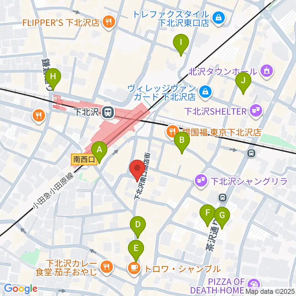 下北沢バラックブロックカフェ周辺のホテル一覧地図