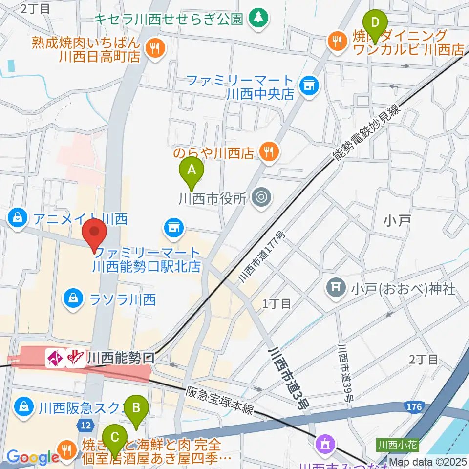 BEAT ON MUSIC SCHOOL周辺のホテル一覧地図
