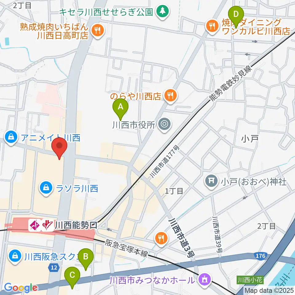 BEAT ON MUSIC SCHOOL周辺のホテル一覧地図