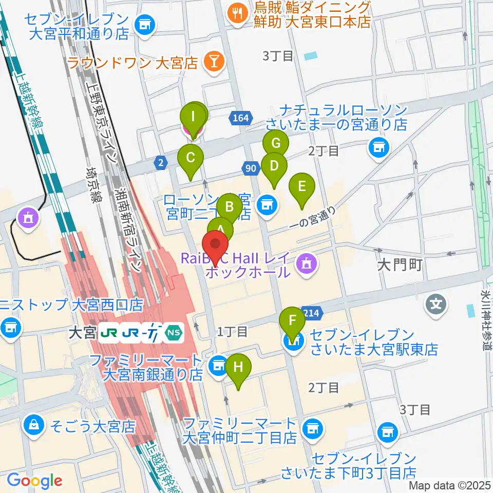 大宮ラクーンよしもと劇場周辺のホテル一覧地図