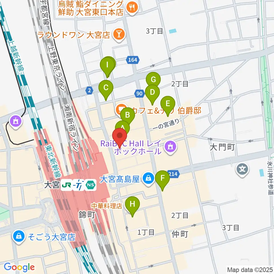 大宮ラクーンよしもと劇場周辺のホテル一覧地図