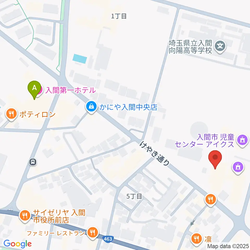 入間市産業文化センター周辺のホテル一覧地図