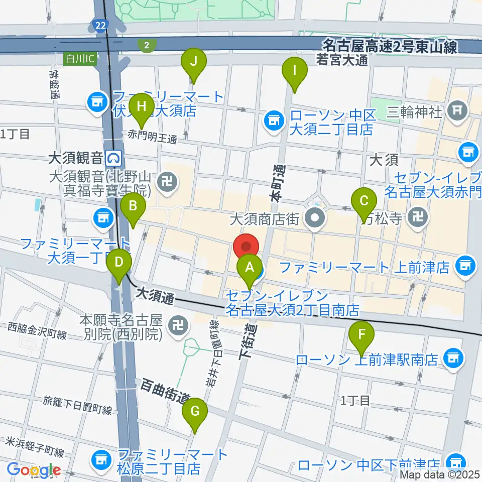 レコードショップZOO周辺のホテル一覧地図