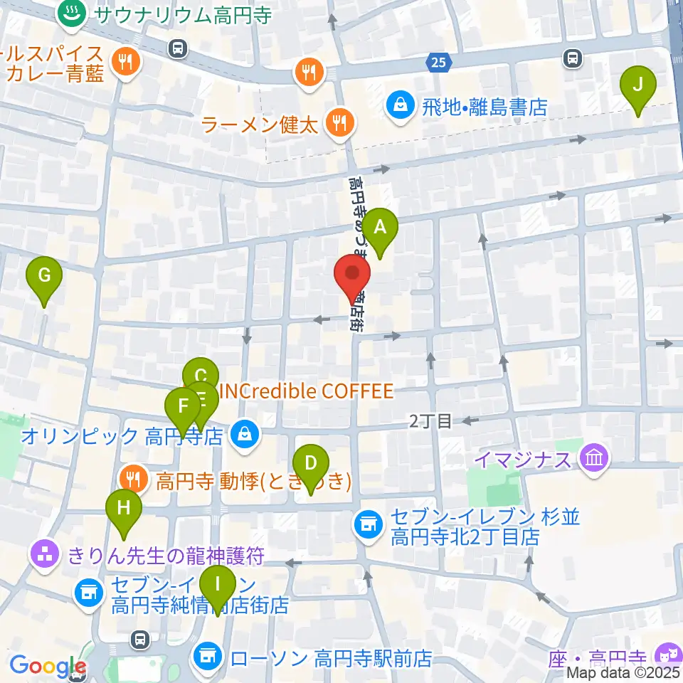 高円寺ヨーロピアンパパ周辺のホテル一覧地図