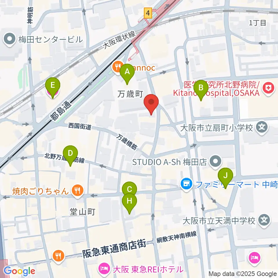 バンブーミュージック周辺のホテル一覧地図