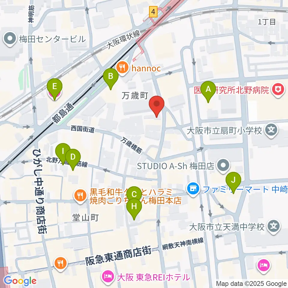 バンブーミュージック周辺のホテル一覧地図