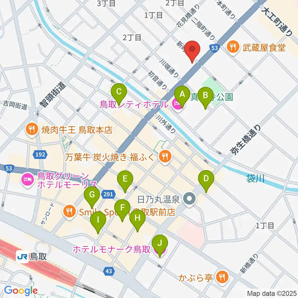 borzoi record周辺のホテル一覧地図