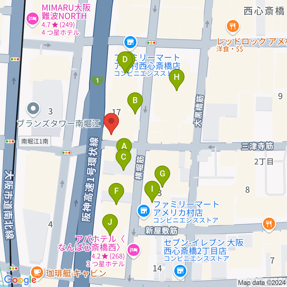 Groovenut Records周辺のホテル一覧地図