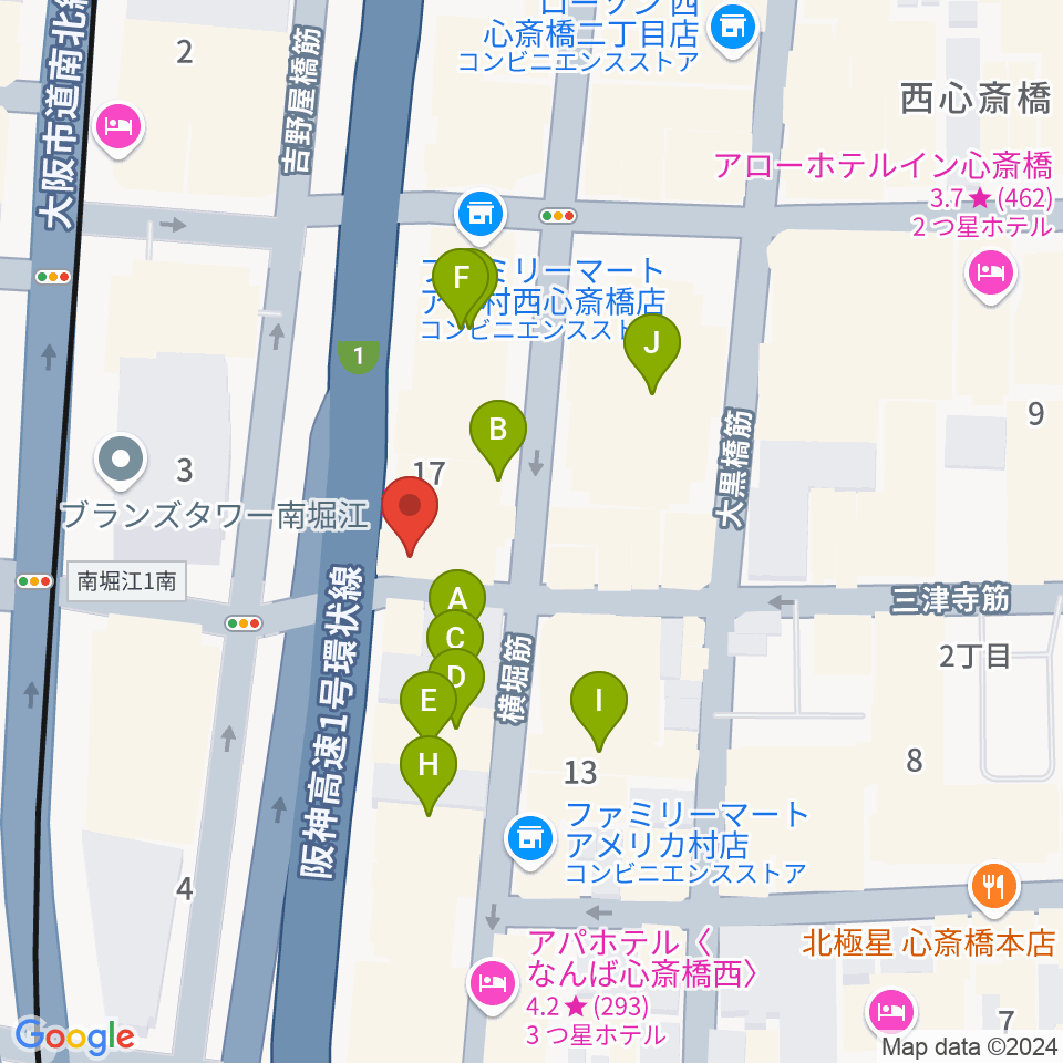 Groovenut Records周辺のホテル一覧地図