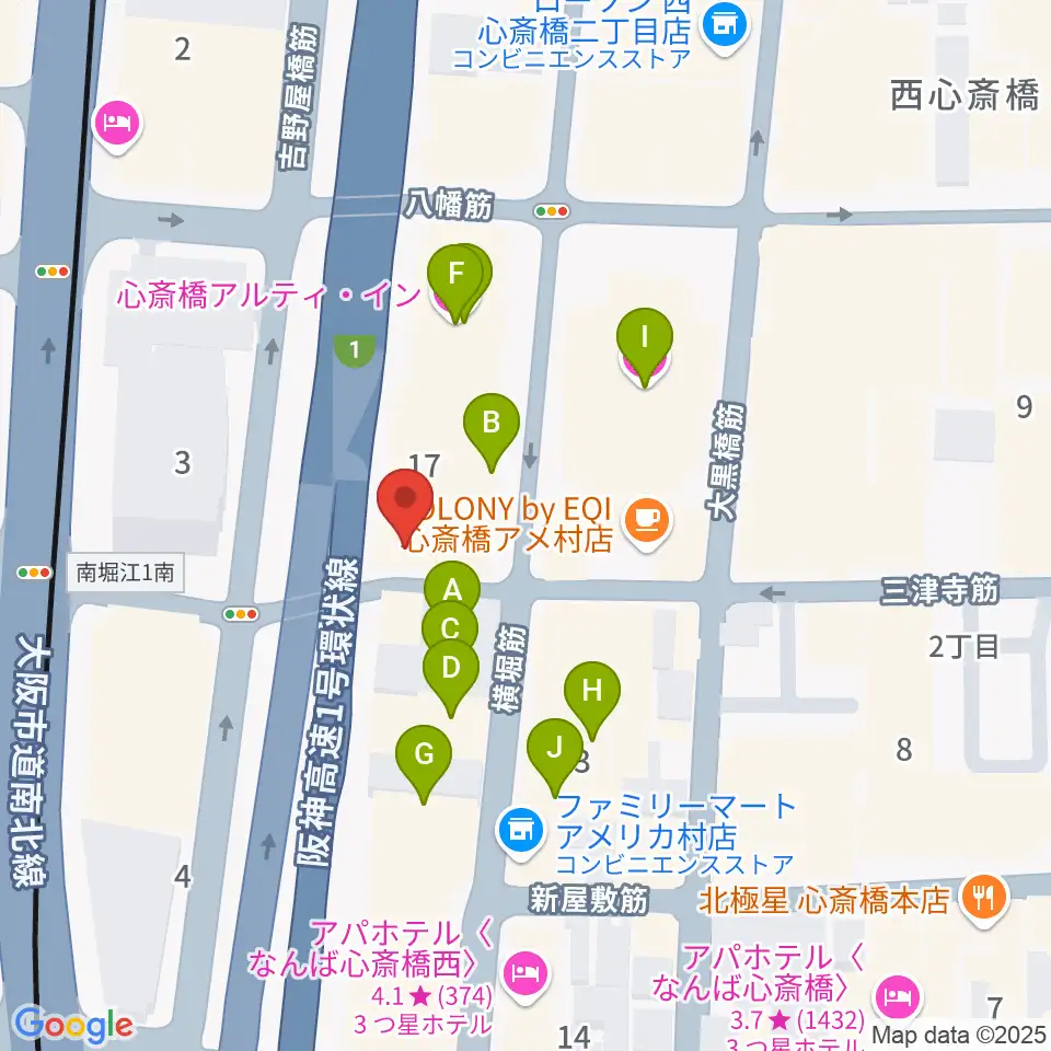 Groovenut Records周辺のホテル一覧地図
