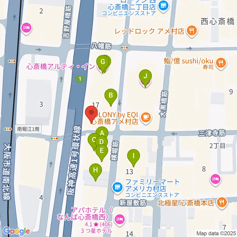 Groovenut Records周辺のホテル一覧地図