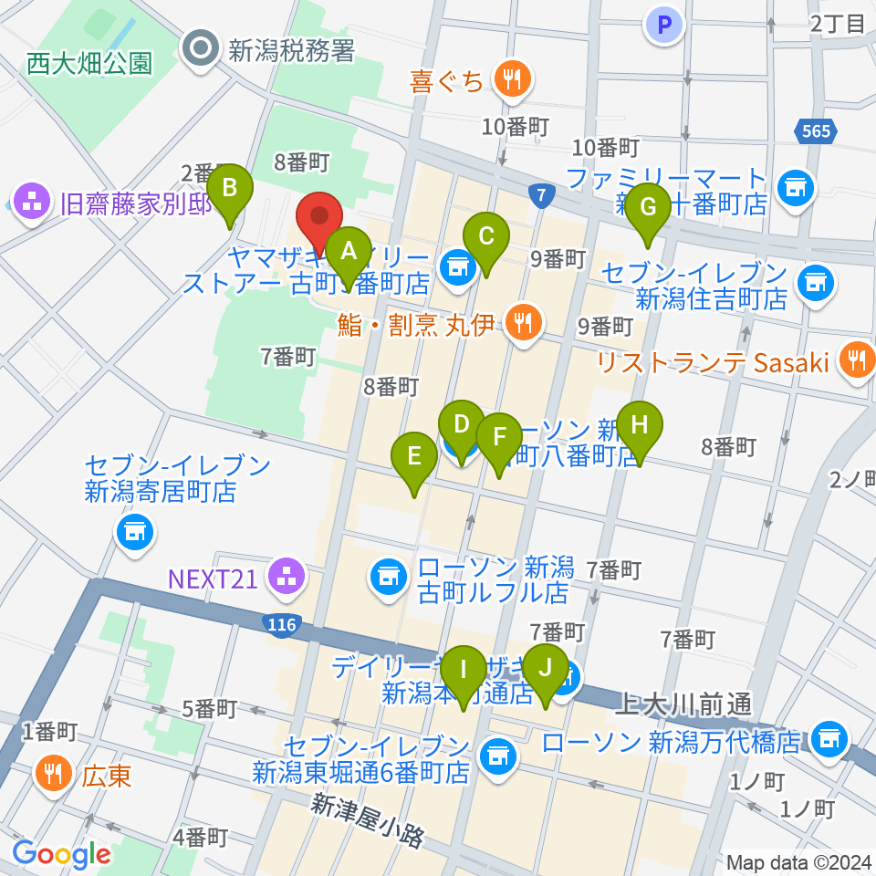 新潟 Live Bar Mush周辺のホテル一覧地図