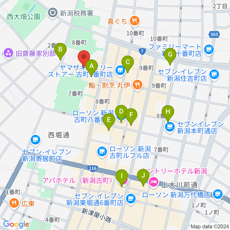 新潟 Live Bar Mush周辺のホテル一覧地図