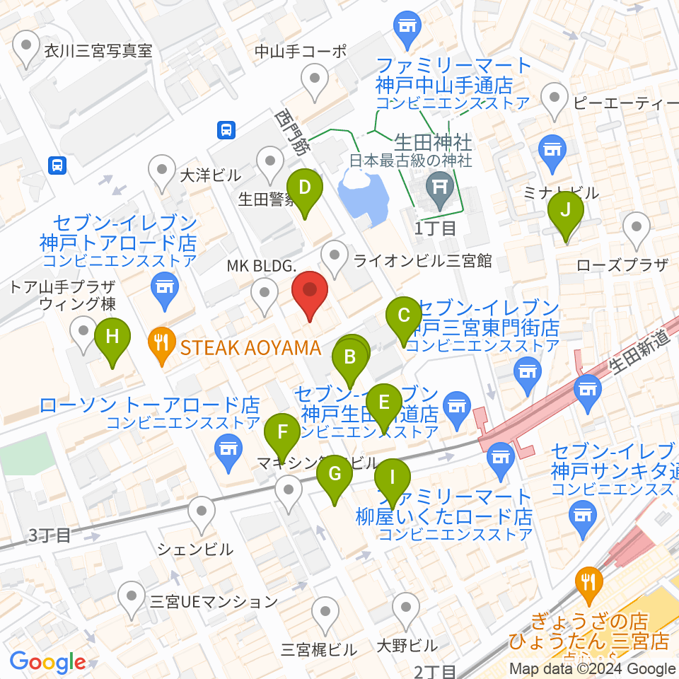 神戸Brothers and Sisters周辺のホテル一覧地図