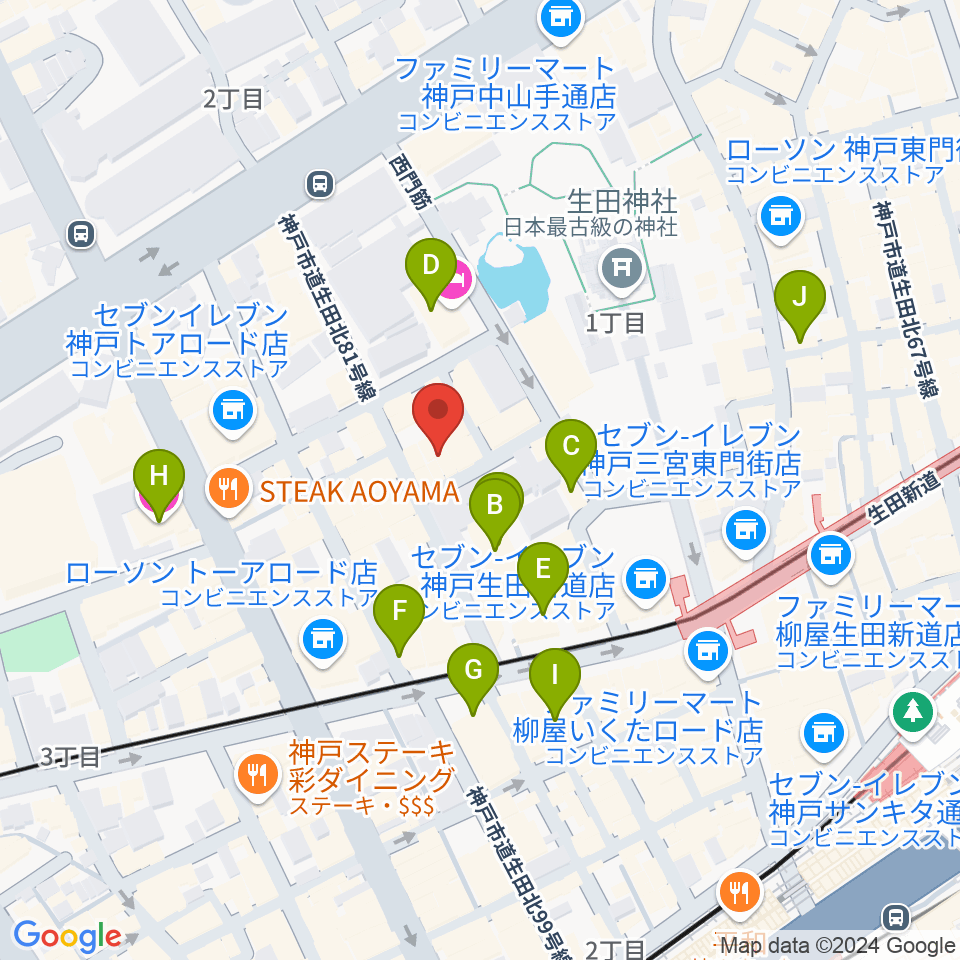 神戸Brothers and Sisters周辺のホテル一覧地図