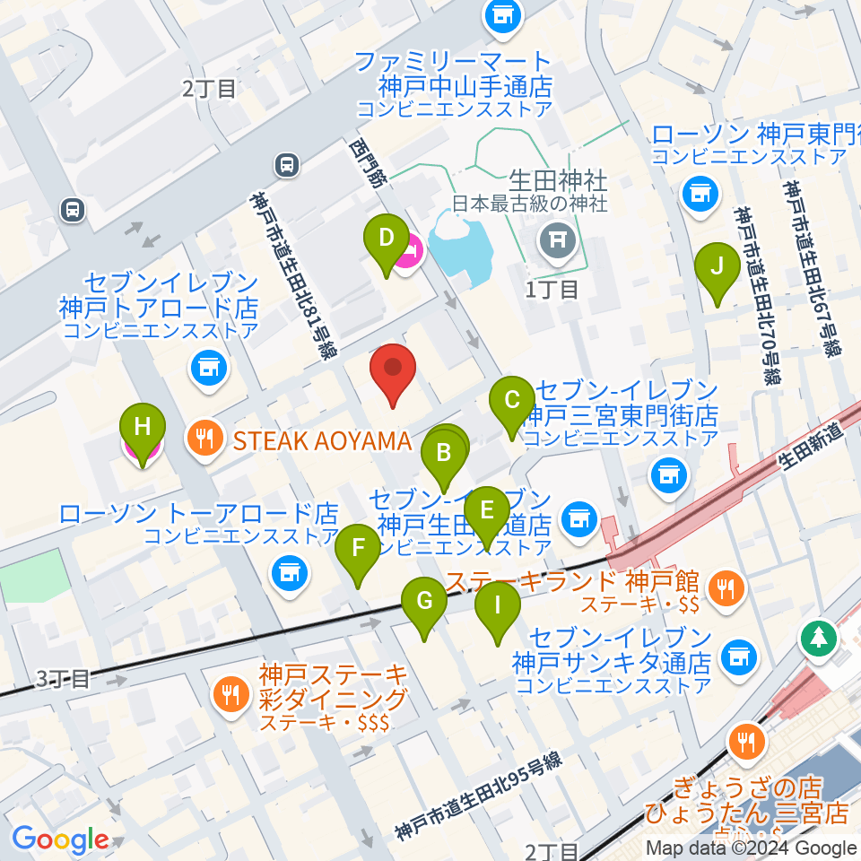 神戸Brothers and Sisters周辺のホテル一覧地図