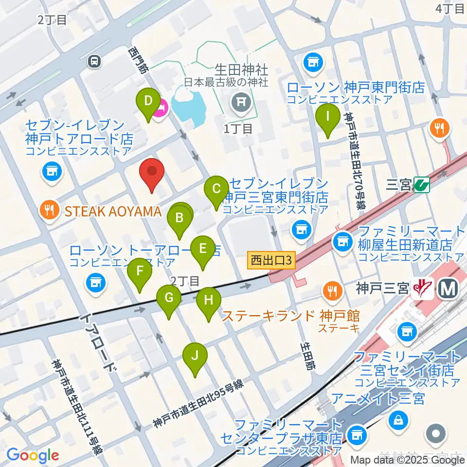 神戸Brothers and Sisters周辺のホテル一覧地図