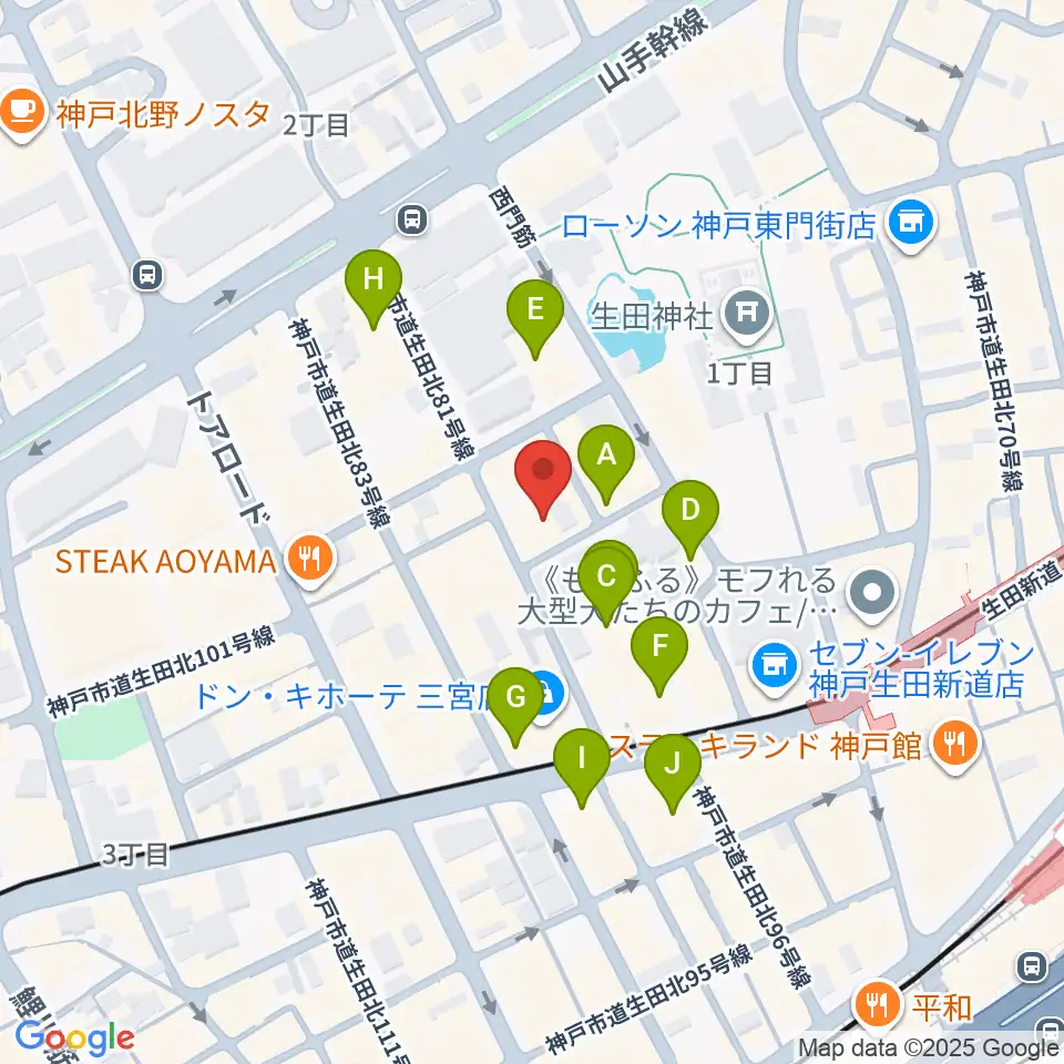 神戸Brothers and Sisters周辺のホテル一覧地図