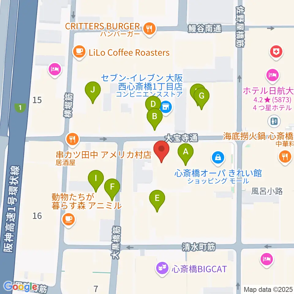 レコードショップ rare groove周辺のホテル一覧地図